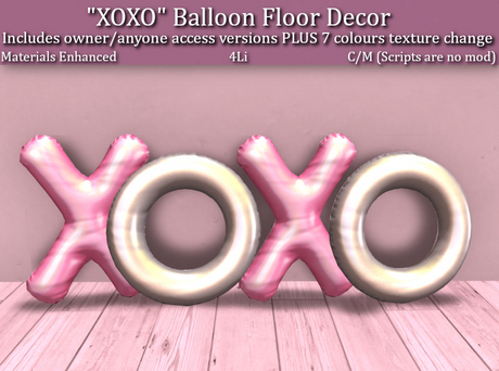 Second Life Marketplace - LOVE - XOXO BALLOON DECOR